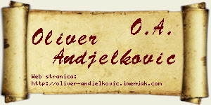 Oliver Anđelković vizit kartica